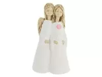 Angel Apple & Ella - white -  18 x 10 cm decorative figurine 