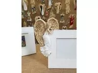 Angel Andrea - white left -  19 x 11 cm decorative figurine 