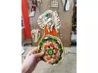 Angel of Abundance - orange - green -  31 x 16 cm decorative figurine 