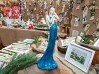 Angel Elise Light - turquise -  35 x 15 cm decorative figurine 