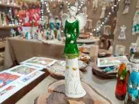Angel Mia - green -  40 x 16 cm decorative figurine 