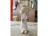 Angel Musician - white -  27 x 8 cm decorative figurine 