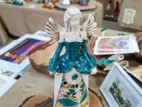 Angel Anna - turquoise -  35 x 15 cm decorative figurine 