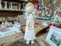 Angel Musician - white -  27 x 8 cm decorative figurine 