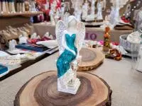 Angel Emily - turquoise -  22 x 9 cm decorative figurine 