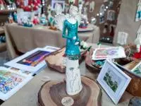 Angel Mia - turquoise -  40 x 16 cm decorative figurine 