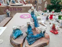 Tturquoise angels - set  -  decorative figurine 