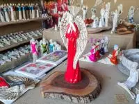 Angel Gabriel - red -  40 x 18 cm decorative figurine 