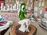 Angel Megan - green -  20 x 9 cm decorative figurine 