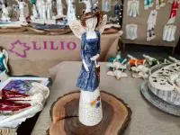 Angel Olivia - blue -  32 x 15 cm decorative figurine 