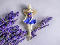 Angel Theresa  - blue -  30 x 14 cm decorative figurine 