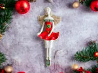 Angel Theresa - red -  30 x 14 cm decorative figurine 