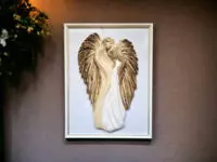 Angels in Love Hanging - white -  35 x 21 cm decorative figurine 