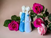 Angels Apple & Ella - turquoise -  18 x 10 cm decorative figurine 