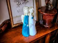Angels Apple & Ella - turquoise -  18 x 10 cm decorative figurine 