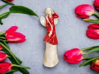 Angel Arianna - red -  35 x 15 cm decorative figurine 