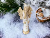 Carpathian Angel - white -  30 x 14 cm decorative figurine 