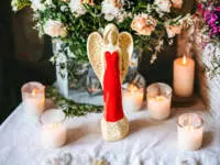 Angel Emily - red -  22 x 9 cm decorative figurine 