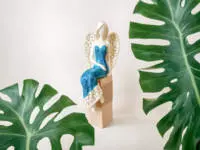 Angel Emily - turquoise -  22 x 9 cm decorative figurine 