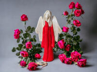 Angel Julia - - red -  27 x 14 cm decorative figurine 