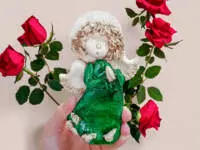 Liolinek Dreamer - green -  16 x 10 cm decorative figurine 