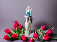 Angel Suri - turquoise -  32 x 15 cm decorative figurine 