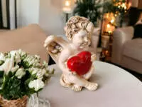Angel Amorek - white -  decorative figurine 