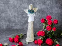 Angel Catherine - white -  35 x 15 cm decorative figurine 