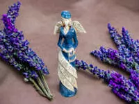 Angel Charlotte - gray -  32 x 15 cm decorative figurine 