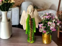 Angel Julia Art - green -  27 x 14 cm decorative figurine 