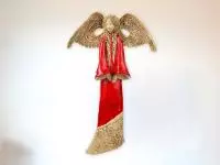Angel Clara - red -  40 x 28 cm decorative figurine 