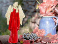 Angel Julia - - red -  27 x 14 cm decorative figurine 