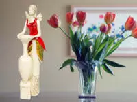 Angel Suri - red -  32 x 15 cm decorative figurine 