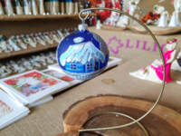  -  80 mm 6 pcs glass christmas balls 