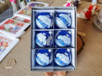  -  80 mm 6 pcs glass christmas balls 