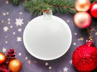  -  100 mm glass christmas balls  6 pcs