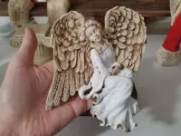 Angel of Humility - white right -  15 x 11.5 cm decorative figurine 