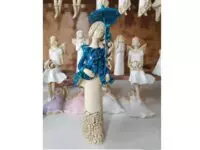 Angel Constancia - turquoise -  decorative figurine  32 x 10 cm