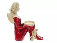 Angel Marion - red -  15 cm decorative figurine 