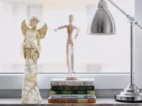 Angel Frances - white all -  30 x 14 cm decorative figurine 