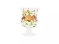 Candle Holder Lilies XL + Candle -  19 x 14 cm