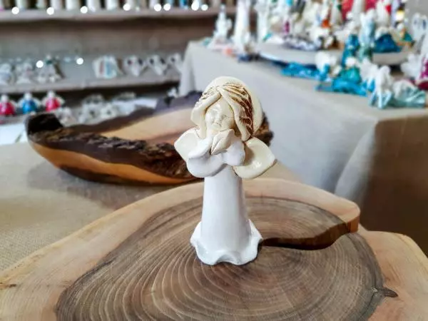 Angel Adam - white -  13 cm decorative figurine 