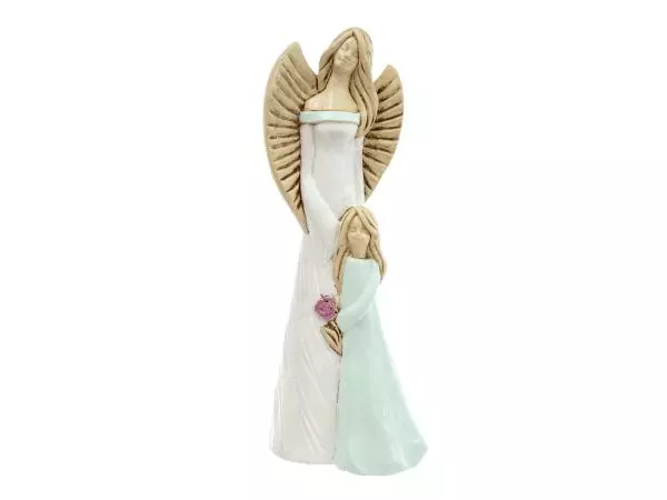 Angel Hannah & Evelyn - white -  32 x 15 cm decorative figurine 
