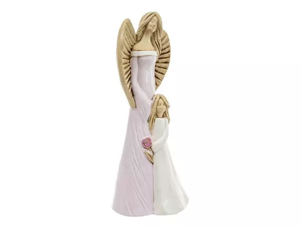 Angel Hannah & Evelyn - pink -  32 x 15 cm decorative figurine 