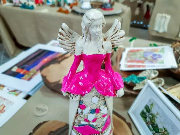 Angel Anna - pink -  35 x 15 cm decorative figurine 