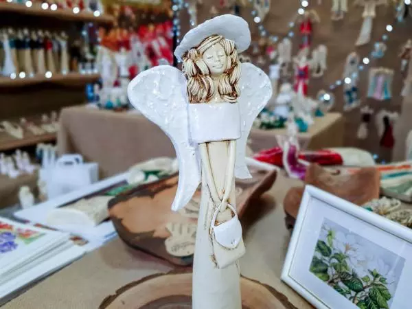 Angel Coco - white -  30 x 14 cm decorative figurine 