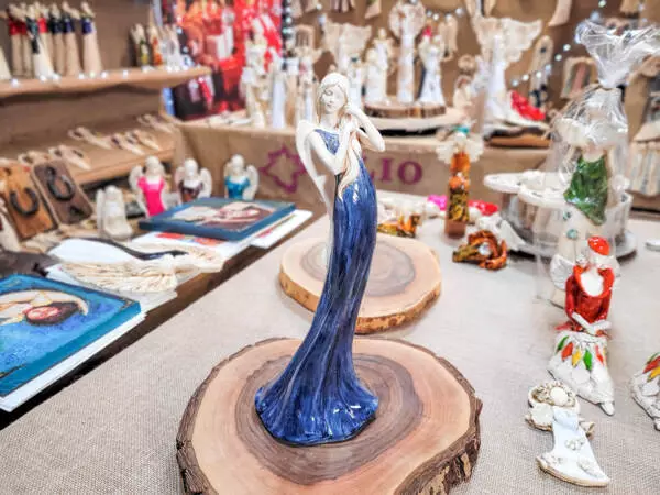 Angel Elise Light - blue -  35 x 15 cm decorative figurine 