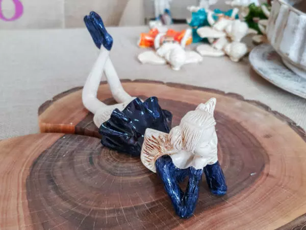 Angel Dixie - blue -  15 cm decorative figurine 