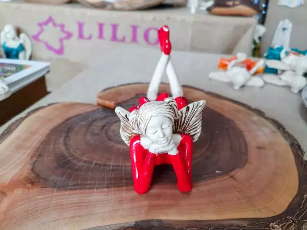 Angel Minnie - red -  15 cm decorative figurine 