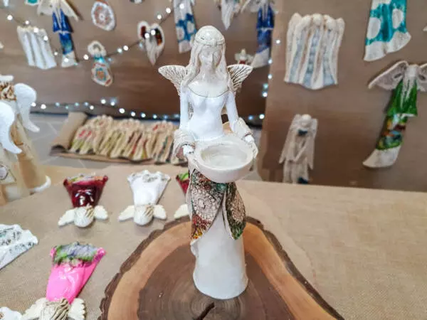 Angel Florence - white -  32 x 15 cm decorative figurine 